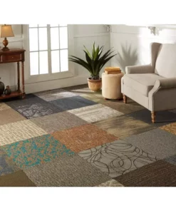 By Trafficmaster Tile Tiles/Case) Carpet 24 In. X 24 (10 40 Sq. Ft. Peel Stick Residential/Commercial Assorted Versatile -TrafficMaster Sales assorted trafficmaster carpet tile ncvt002 31 1000