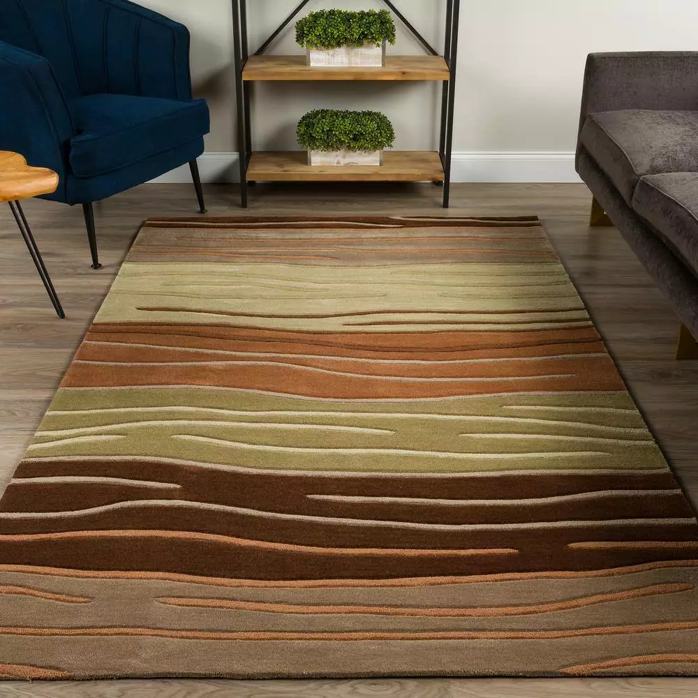 By Addison Rug Ascot Rug 8 Ft. 306 10 Ft. X Area Striped Autumn 9 By Addison Rug Ascot Rug 8 Ft. 306 10 Ft. X Area Striped Autumn - Image 7