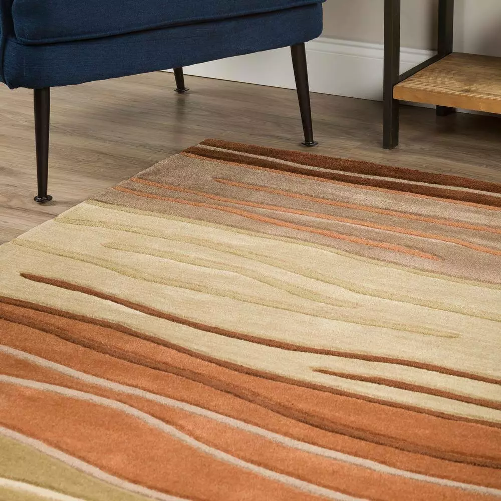 By Addison Rug Ascot Rug 8 Ft. 306 10 Ft. X Area Striped Autumn 7 By Addison Rug Ascot Rug 8 Ft. 306 10 Ft. X Area Striped Autumn - Image 5