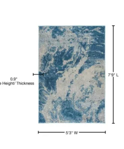 Harrison By Addison Rug Rug 5 Ft. 7 In. 10 X 3 In. Area Baltic 7 Ft. -TrafficMaster Sales baltic blue addison rugs area rugs hdhr10ba5x8 76 1000