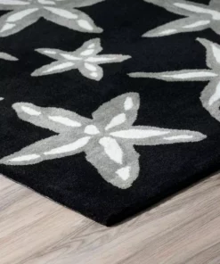 By Addison Cove Rug 5 Ft. 8 X 6 In. Area 3 Ft. Starfish Black -TrafficMaster Sales black addison rugs area rugs hdcv8bk4x6 4f 1000