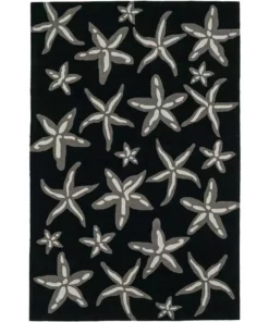 By Addison Cove Rug 5 Ft. 8 X 6 In. Area 3 Ft. Starfish Black