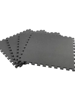 By Trafficmaster Tile Tiles/Pack Foam (16 Sq. Ft.) Dual Sided X (4 0.47 In. 24 In. Floor Gym Black/Gray