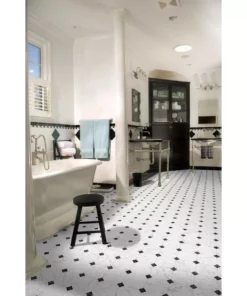 Trafficmaster Paver Flooring Vinyl X 12Ft. Wide Cut To Length Marble Residential Sheet Black White -TrafficMaster Sales black and white marble trafficmaster vinyl sheet flooring c1100405k509g14 1d 1000