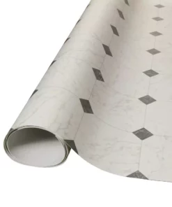 Trafficmaster Paver Flooring Vinyl X 12Ft. Wide Cut To Length Marble Residential Sheet Black White -TrafficMaster Sales black and white marble trafficmaster vinyl sheet flooring c1100405k509g14 44 1000