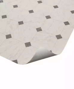 Trafficmaster Paver Flooring Vinyl X 12Ft. Wide Cut To Length Marble Residential Sheet Black White -TrafficMaster Sales black and white marble trafficmaster vinyl sheet flooring c1100405k509g14 fa 1000