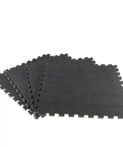 By Trafficmaster Tile Tiles/Pack) Foam 25.2 In. X (4 (17.64 Sq. Ft.) 0.68 In. Shock Absorbing Floor Gym Black