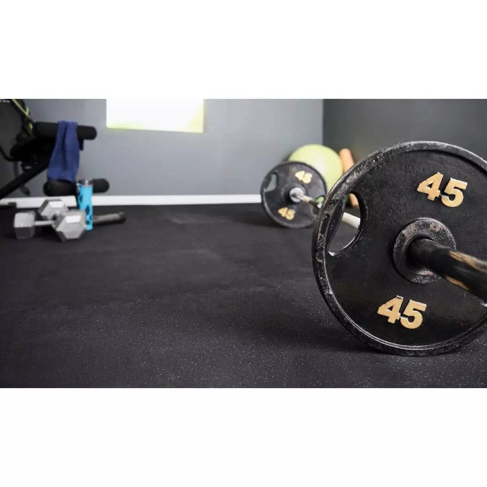 By Trafficmaster Tile Tiles/Pack) Foam 25.2 In. X (4 (17.64 Sq. Ft.) 0.68 In. Shock Absorbing Floor Gym Black 4 By Trafficmaster Tile Tiles/Pack) Foam 25.2 In. X (4 (17.64 Sq. Ft.) 0.68 In. Shock Absorbing Floor Gym Black - Image 2