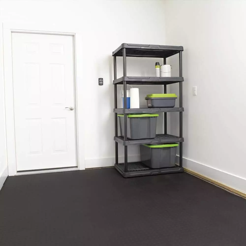 By Trafficmaster Tiles, Coin Rubber 6-Pack 18 In. (13.5 Sq. Ft.) X 3.1 Mm Interlocking Raised Modular Flooring Black 8 By Trafficmaster Tiles, Coin Rubber 6-Pack 18 In. (13.5 Sq. Ft.) X 3.1 Mm Interlocking Raised Modular Flooring Black - Image 6