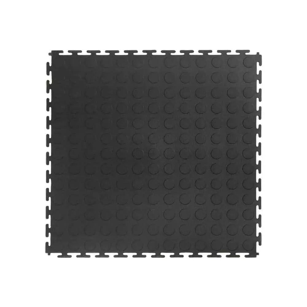 By Trafficmaster Tiles, Coin Rubber 6-Pack 18 In. (13.5 Sq. Ft.) X 3.1 Mm Interlocking Raised Modular Flooring Black 3 By Trafficmaster Tiles, Coin Rubber 6-Pack 18 In. (13.5 Sq. Ft.) X 3.1 Mm Interlocking Raised Modular Flooring Black
