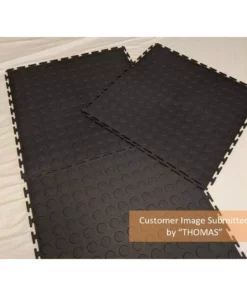 By Trafficmaster Tiles, Coin Rubber 6-Pack 18 In. (13.5 Sq. Ft.) X 3.1 Mm Interlocking Raised Modular Flooring Black 24 By Trafficmaster Tiles, Coin Rubber 6-Pack 18 In. (13.5 Sq. Ft.) X 3.1 Mm Interlocking Raised Modular Flooring Black -TrafficMaster Sales black trafficmaster gym floor tiles 11n 532 18x18hd d4 1000