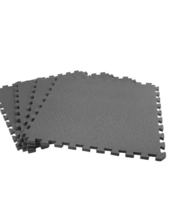 By Trafficmaster Tile Tiles/Pack Foam 24 In. .52 In. (16 Sq. Ft.) X Floor Impact Gym Dual Sided Black/Gray