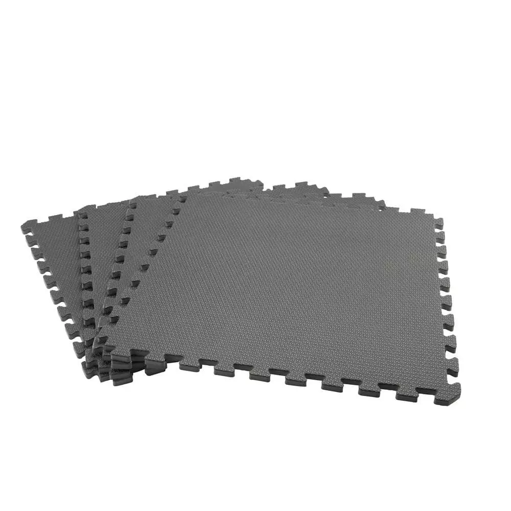 By Trafficmaster Tile Tiles/Pack Foam 24 In. .52 In. (16 Sq. Ft.) X Floor Impact Gym Dual Sided Black/Gray 3 By Trafficmaster Tile Tiles/Pack Foam 24 In. .52 In. (16 Sq. Ft.) X Floor Impact Gym Dual Sided Black/Gray