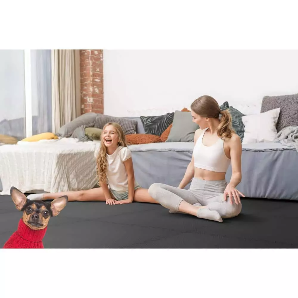 By Trafficmaster Tile Tiles/Pack Foam 24 In. .52 In. (16 Sq. Ft.) X Floor Impact Gym Dual Sided Black/Gray 9 By Trafficmaster Tile Tiles/Pack Foam 24 In. .52 In. (16 Sq. Ft.) X Floor Impact Gym Dual Sided Black/Gray - Image 7