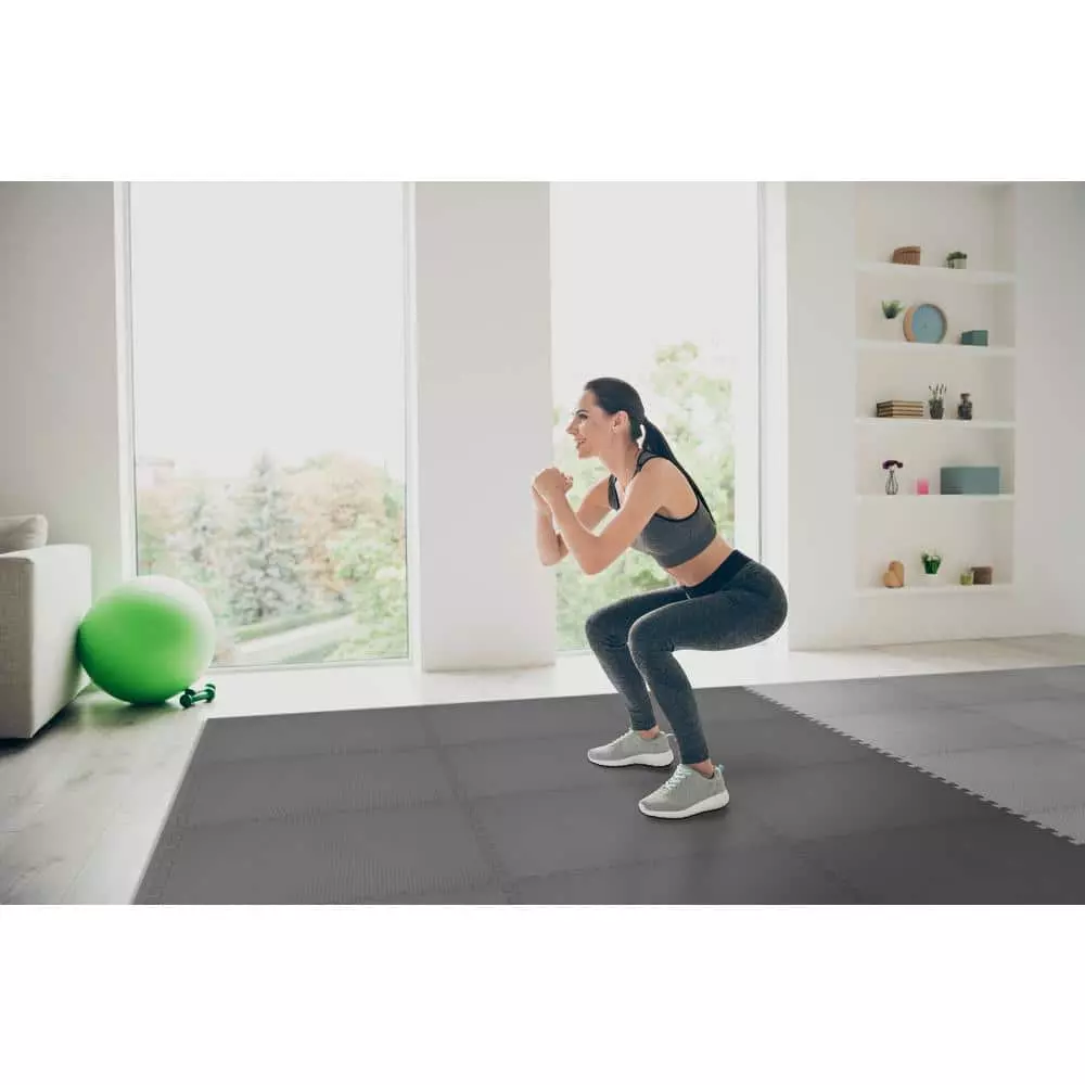 By Trafficmaster Tile Tiles/Pack Foam 24 In. .52 In. (16 Sq. Ft.) X Floor Impact Gym Dual Sided Black/Gray 10 By Trafficmaster Tile Tiles/Pack Foam 24 In. .52 In. (16 Sq. Ft.) X Floor Impact Gym Dual Sided Black/Gray - Image 8