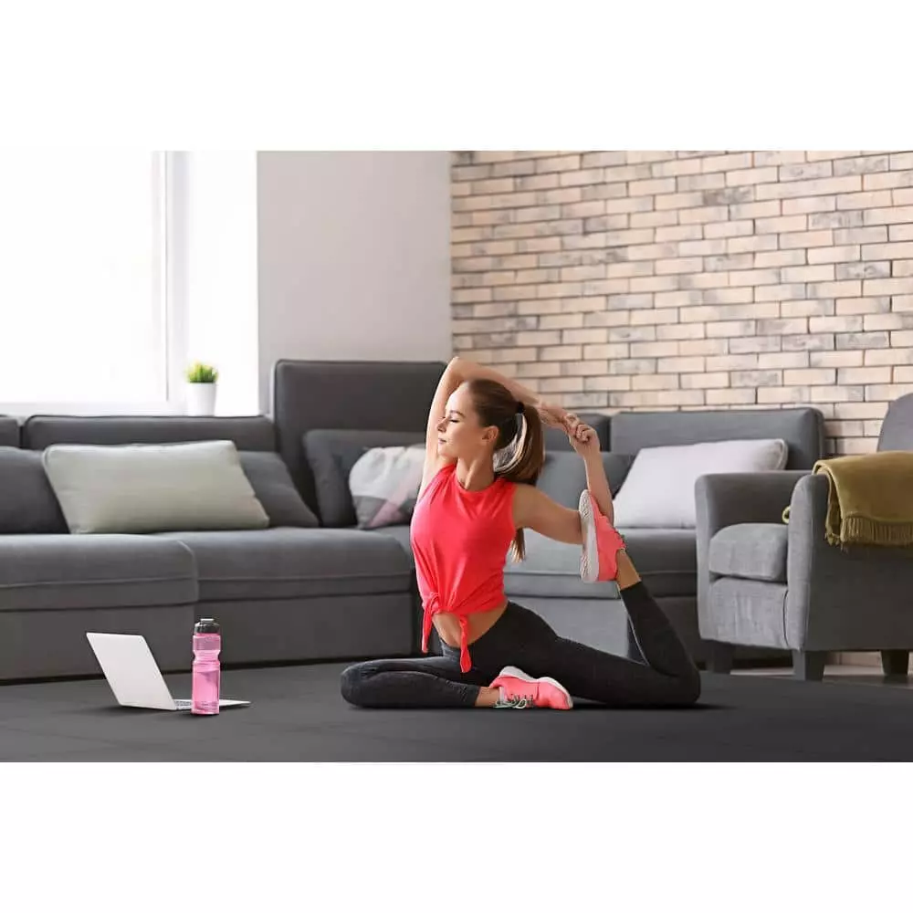 By Trafficmaster Tile Tiles/Pack Foam 24 In. .52 In. (16 Sq. Ft.) X Floor Impact Gym Dual Sided Black/Gray 4 By Trafficmaster Tile Tiles/Pack Foam 24 In. .52 In. (16 Sq. Ft.) X Floor Impact Gym Dual Sided Black/Gray - Image 2