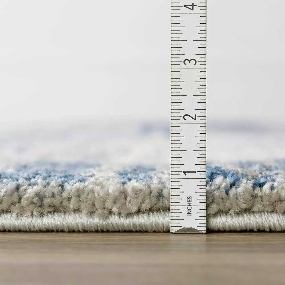 Addison Rug By Ankara 17 8 Ft. 10 Ft. X Area Dancing Circle Indigo Blue 9 Addison Rug By Ankara 17 8 Ft. 10 Ft. X Area Dancing Circle Indigo Blue - Image 7