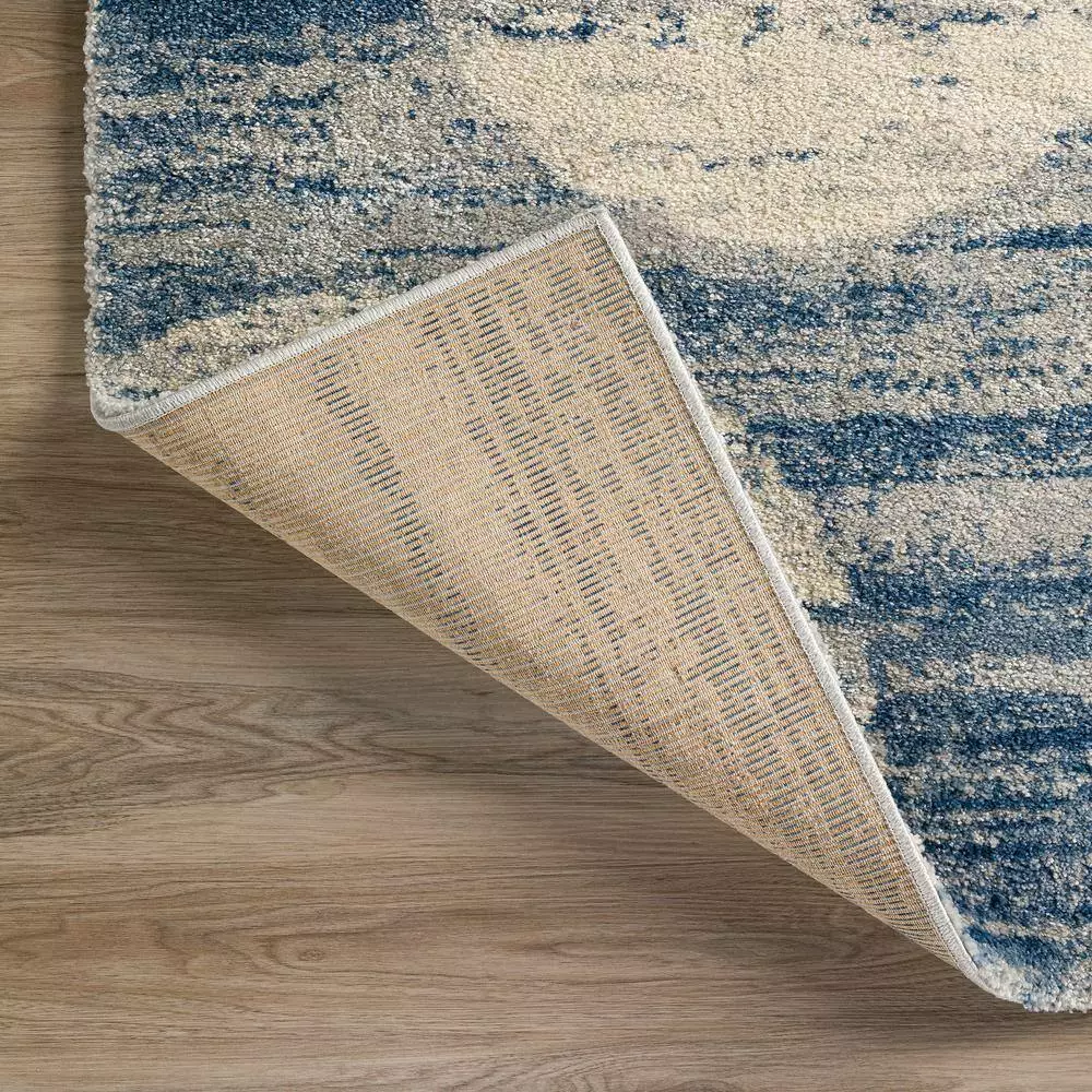 Addison Rug By Ankara 17 8 Ft. 10 Ft. X Area Dancing Circle Indigo Blue 6 Addison Rug By Ankara 17 8 Ft. 10 Ft. X Area Dancing Circle Indigo Blue - Image 4