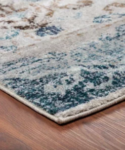 By Addison Rug 11 3 Ft. 3 In. 5 Ft. 3 In. X Area Provincial Damask French Blue -TrafficMaster Sales blue addison rugs area rugs hdpc11bl3x5 4f 1000