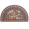 By Trafficmaster Door Stone Mat 18 In. X 30 In. Half Round 1 By Trafficmaster Door Stone Mat 18 In. X 30 In. Half Round -TrafficMaster Sales browns and tans printed on a flocked surface trafficmaster door mats 60 730 0498 01800030 64 1000