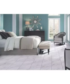 Trafficmaster By Carrara Tile Case) Marble Vinyl 12 In. (20 Sq. Ft. X 24 In. / Peel And Stick -TrafficMaster Sales carrara marble trafficmaster vinyl tile ss1212 44 1000