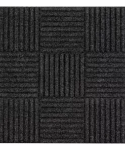 By Trafficmaster Carpet Tile (8 Tiles/Case)18 18 In. X 18 Sq. Ft. Peel And Stick Residential Black