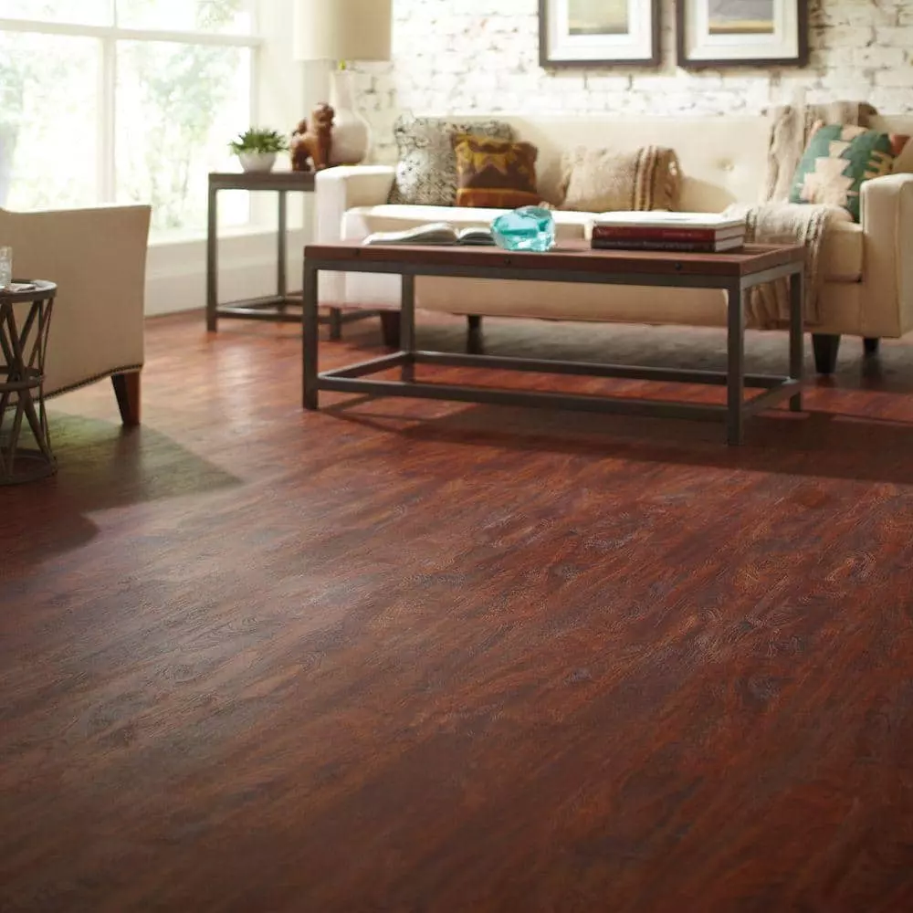 By Trafficmaster Plank Flooring Gripstrip W Cherry Vinyl 6 In. (24 Sq. Ft./Case) Luxury 4 By Trafficmaster Plank Flooring Gripstrip W Cherry Vinyl 6 In. (24 Sq. Ft./Case) Luxury - Image 2