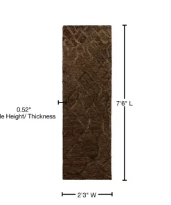 By Addison Rug Rug Webster 1 2 Ft. 3 In. 7 Ft. 6 In. X Runner Chocolate -TrafficMaster Sales chocolate addison rugs area rugs hdwb1ch2x8 76 1000