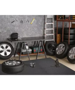 By Trafficmaster Tile Tiles/Pack) Foam X (24 Sq. Ft.) 0.47 In. 24 In. (6 Interlocking Floor Gym Dark Gray -TrafficMaster Sales dark gray diamond plate finish with borders trafficmaster gym floor tiles tm1264 a0 1000