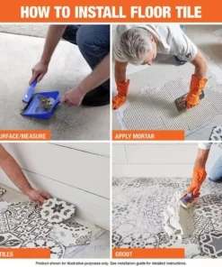 Glenwood Trafficmaster Tile Case) Ceramic 7 In. (10.89 Sq. Ft. 20 In. X / Fog Wall Floor -TrafficMaster Sales glenwood fog trafficmaster ceramic tile gw09720hd1p2 a0 1000