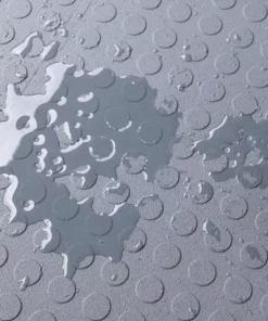 By Trafficmaster Tiles, Coin Rubber 6-Pack 18 In. (13.5 Sq. Ft.) X 3.1 Mm Interlocking Raised Modular Flooring Gray -TrafficMaster Sales gray raised coin trafficmaster gym floor tiles 11grn 532 18x18 76 1000