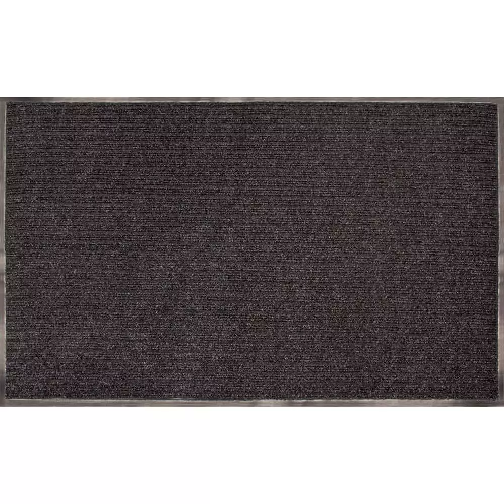 Trafficmaster Door Mat Charcoal Vinyl 24 In. 36 In. Tri-Rib X 3 Trafficmaster Door Mat Charcoal Vinyl 24 In. 36 In. Tri-Rib X