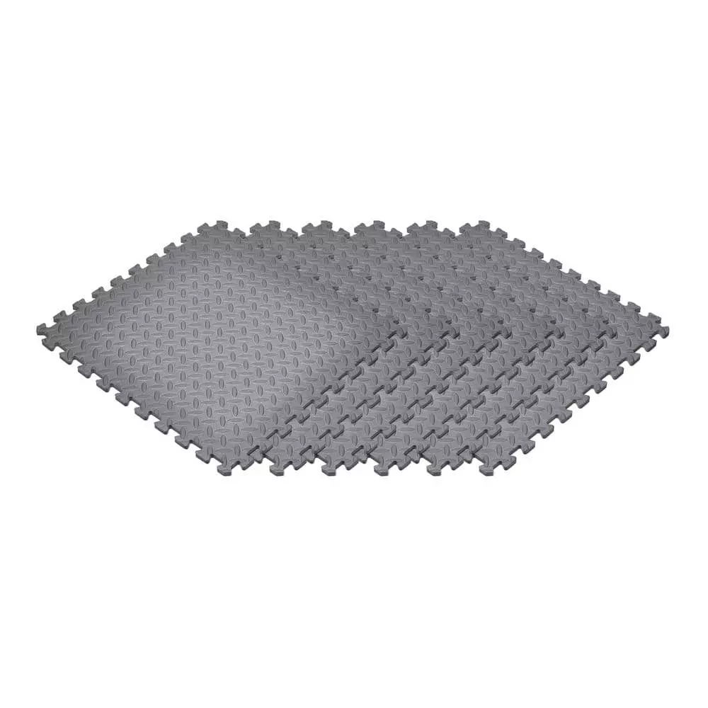 By Trafficmaster Tile Tiles/Pack) T Foam W X (24 Sq. Ft.) 0.47 In. L X 24 In. (6 Interlocking Floor Gym Gray 5 By Trafficmaster Tile Tiles/Pack) T Foam W X (24 Sq. Ft.) 0.47 In. L X 24 In. (6 Interlocking Floor Gym Gray - Image 3