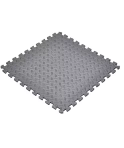By Trafficmaster Tile Tiles/Pack) T Foam W X (24 Sq. Ft.) 0.47 In. L X 24 In. (6 Interlocking Floor Gym Gray
