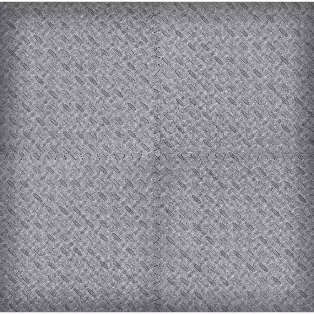By Trafficmaster Tile Tiles/Pack) T Foam W X (24 Sq. Ft.) 0.47 In. L X 24 In. (6 Interlocking Floor Gym Gray 8 By Trafficmaster Tile Tiles/Pack) T Foam W X (24 Sq. Ft.) 0.47 In. L X 24 In. (6 Interlocking Floor Gym Gray - Image 6