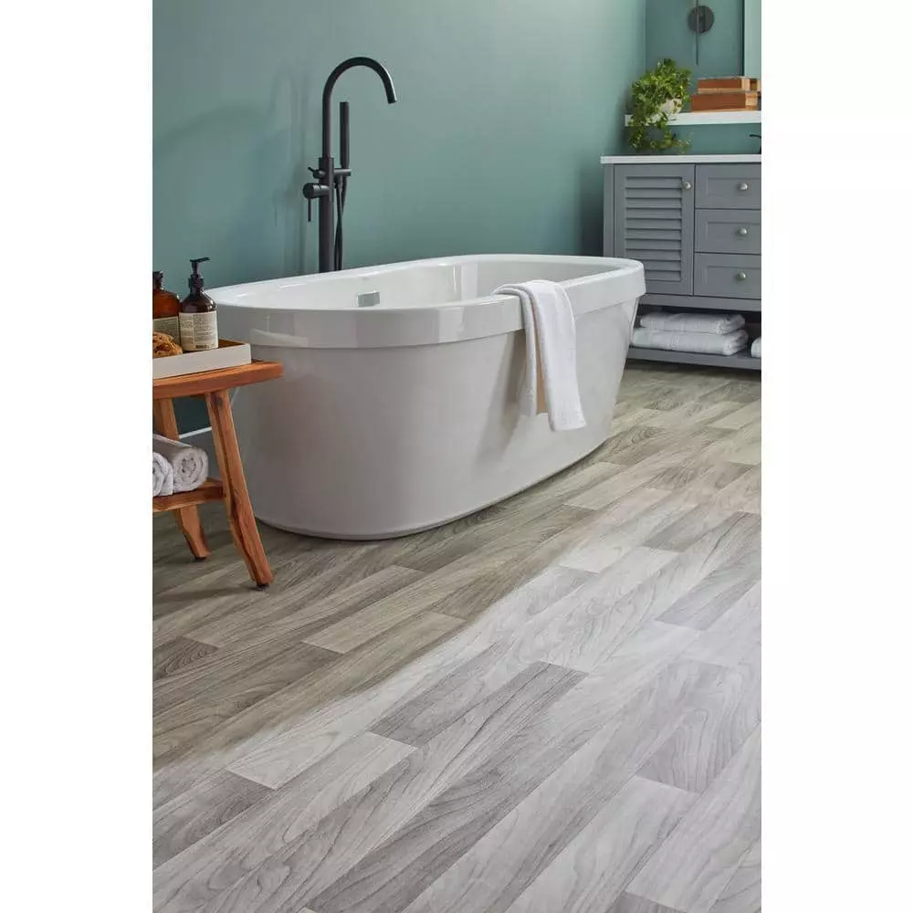 Trafficmaster Grayson Sheet Flooring Wood Vinyl 12Ft. Wide X Residential Cut To Length 5 Trafficmaster Grayson Sheet Flooring Wood Vinyl 12Ft. Wide X Residential Cut To Length - Image 3
