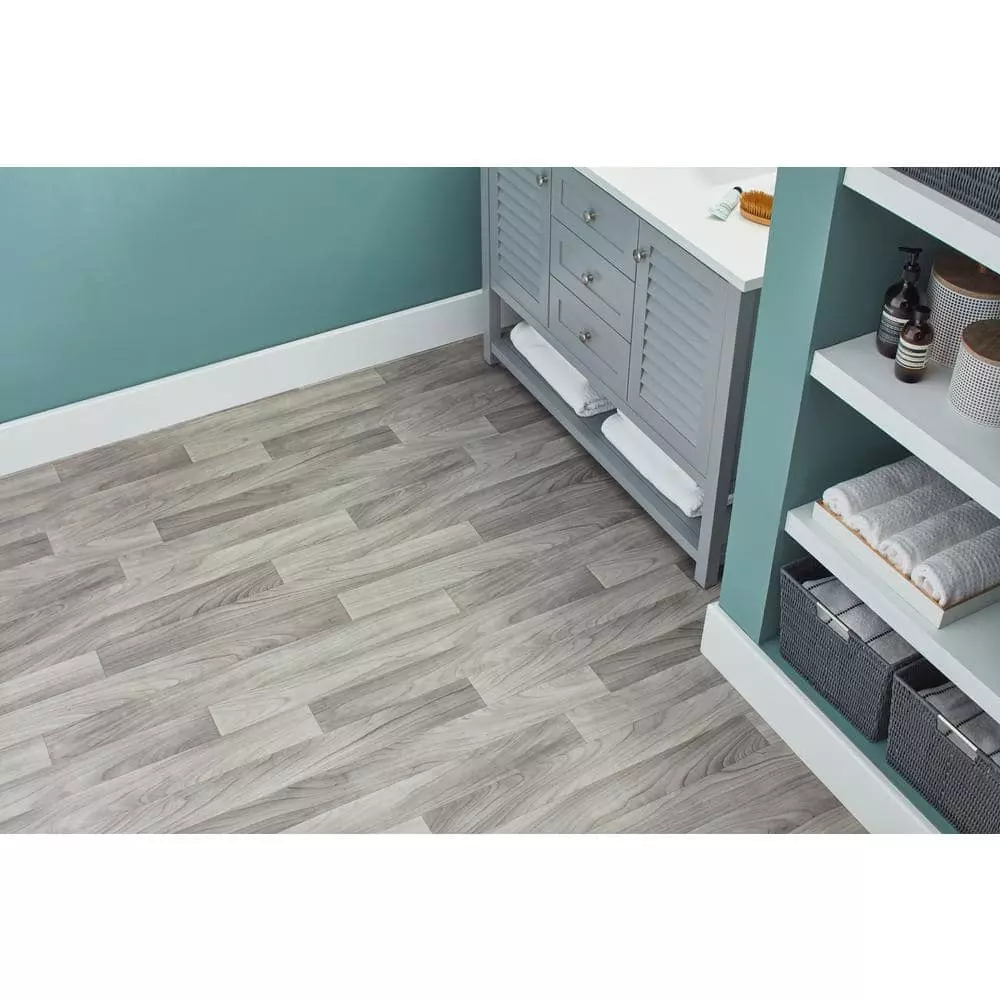Trafficmaster Grayson Sheet Flooring Wood Vinyl 12Ft. Wide X Residential Cut To Length 6 Trafficmaster Grayson Sheet Flooring Wood Vinyl 12Ft. Wide X Residential Cut To Length - Image 4