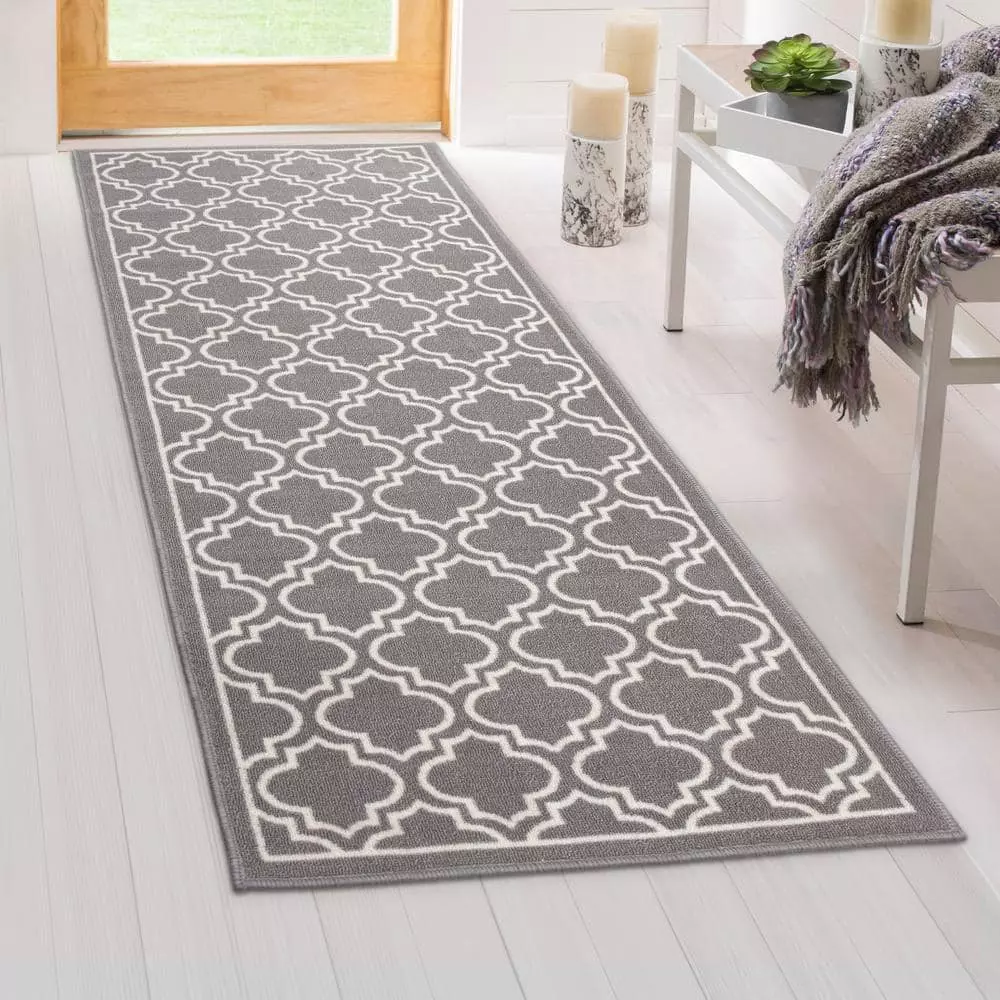Trafficmaster Rug By Trelli Accent 2 Ft. X 5 Ft. Grey 7 Trafficmaster Rug By Trelli Accent 2 Ft. X 5 Ft. Grey - Image 5