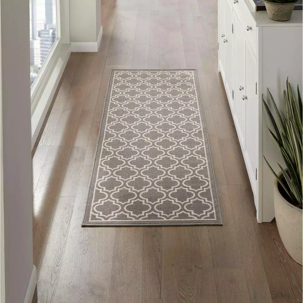 Trafficmaster Rug By Trelli Accent 2 Ft. X 5 Ft. Grey 4 Trafficmaster Rug By Trelli Accent 2 Ft. X 5 Ft. Grey - Image 2