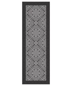 Trafficmaster Derbent Accent Rug Polyester 2 Ft. X 5 Ft. Medallion Grey