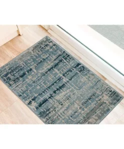 By Addison Rug Apollo 5 Indigo X 6 In. 1 Ft. 2 Ft. 5 In. Area Indoor Crosshatch Distressed -TrafficMaster Sales indigo addison rugs area rugs hdap5in20x30 31 1000