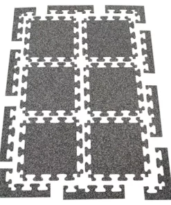 Trafficmaster Tile Colors Will Vary Rubber (6-Pack) 18 In. X (14.32 Sq. Ft.) Flooring Nike Grind Gym/Exercise -TrafficMaster Sales multi colored specs light gray base trafficmaster gym floor tiles 58807 c3 1000