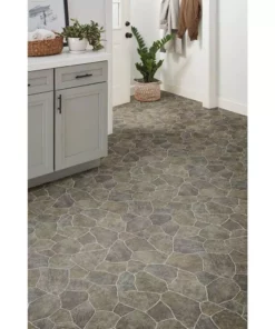 Trafficmaster Sheet Paver Flooring Vinyl X 12Ft. Wide Residential Cut To Length Natural -TrafficMaster Sales natural paver trafficmaster vinyl sheet flooring u6910 284c997g144 a0 1000