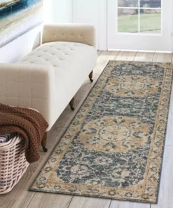 By Addison Rug Fergu Rug Navy 3 2 5 In. X Ft. 3 In. 7 Ft. Runner -TrafficMaster Sales navy addison rugs area rugs hdfg3na2x7 31 1000