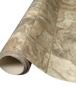 Trafficmaster Slate Flooring Sheet Stone Vinyl Cut To Length 12Ft. Wide X Residential Square Neutral -TrafficMaster Sales neutral slate trafficmaster vinyl sheet flooring u6920 258c990p144 44 1000