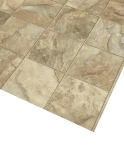 Trafficmaster Slate Flooring Sheet Stone Vinyl Cut To Length 12Ft. Wide X Residential Square Neutral -TrafficMaster Sales neutral slate trafficmaster vinyl sheet flooring u6920 258c990p144 c3 1000