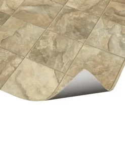 Trafficmaster Slate Flooring Sheet Stone Vinyl Cut To Length 12Ft. Wide X Residential Square Neutral -TrafficMaster Sales neutral slate trafficmaster vinyl sheet flooring u6920 258c990p144 fa 1000