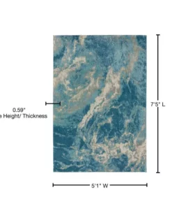 Larkin By Addison Rug Rug 1 Ocean 5 Ft. X 1 In. Area 5 In. 7 Ft. -TrafficMaster Sales ocean addison rugs area rugs hdlk1oc5x7 76 1000