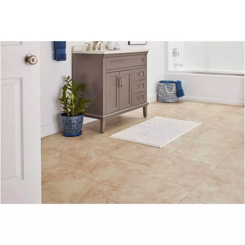By Trafficmaster Tile Case) Ceramic Portland Stone / 18 In. (17.44 Sq. Ft. X Wall Glazed Floor Beige 10 By Trafficmaster Tile Case) Ceramic Portland Stone / 18 In. (17.44 Sq. Ft. X Wall Glazed Floor Beige - Image 8