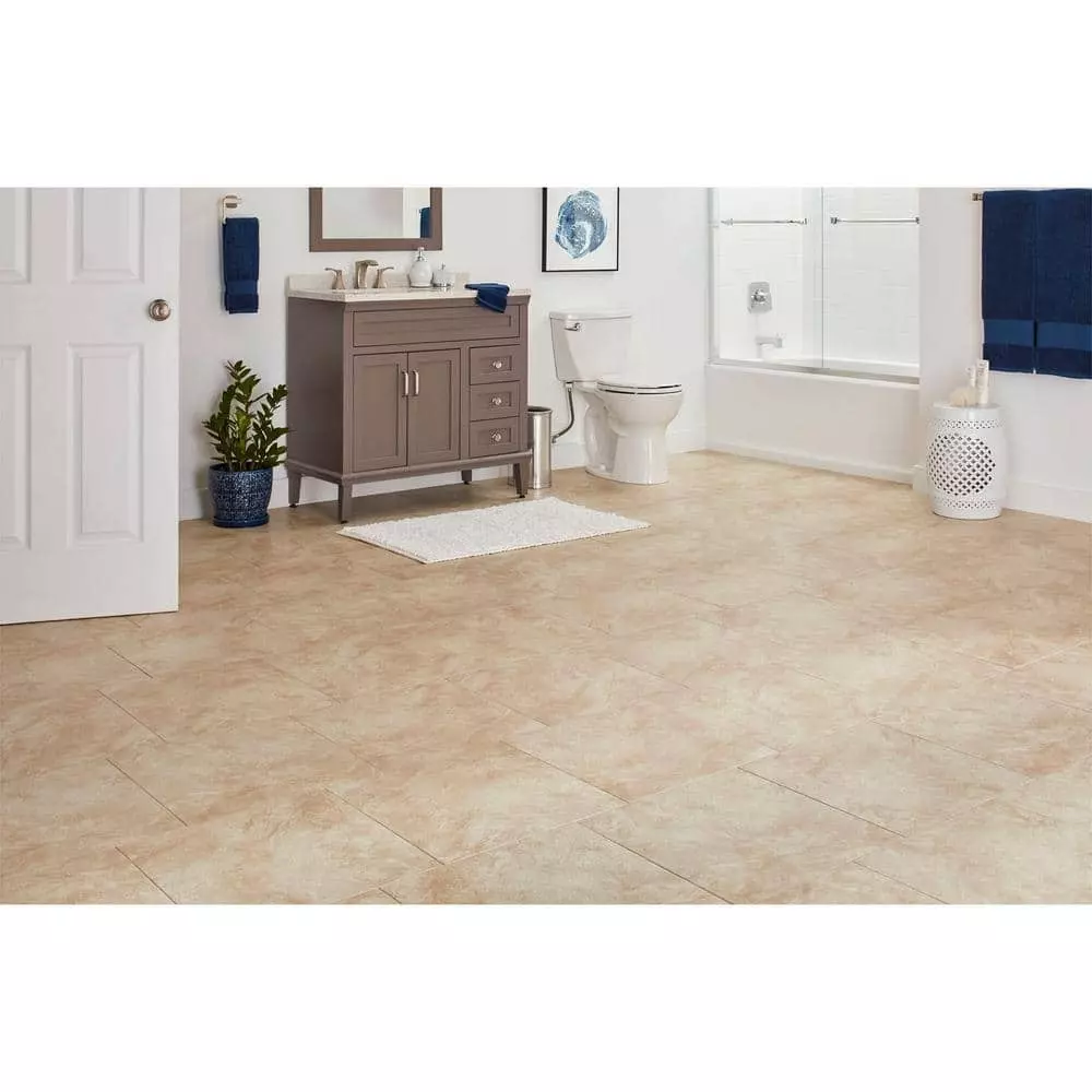 By Trafficmaster Tile Case) Ceramic Portland Stone / 18 In. (17.44 Sq. Ft. X Wall Glazed Floor Beige 4 By Trafficmaster Tile Case) Ceramic Portland Stone / 18 In. (17.44 Sq. Ft. X Wall Glazed Floor Beige - Image 2